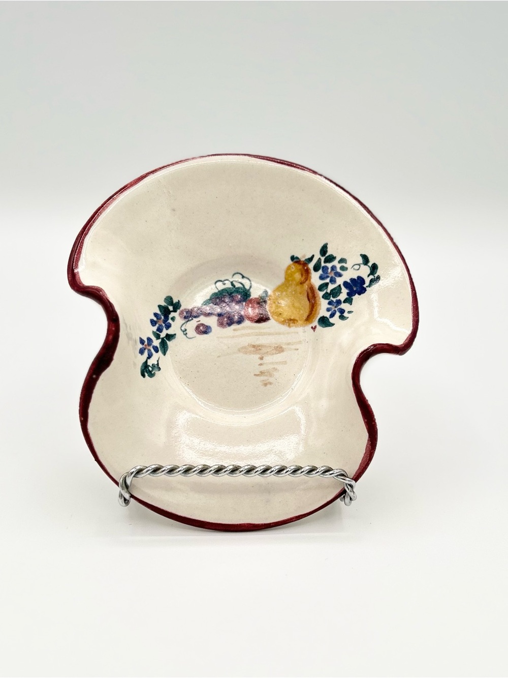 NC Signed Handmade Fruit Spoon Rest
